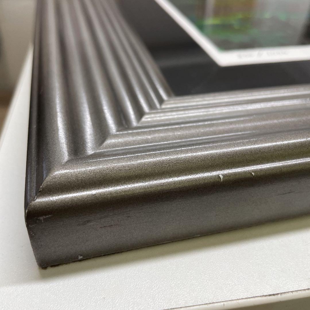 深見東州　「晴天でキラキラしている白山と柴山潟」