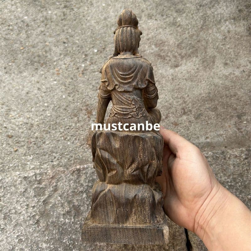 仏教美術 自在観音像 木彫り 彫刻 仏像 工芸品 美術品 置物