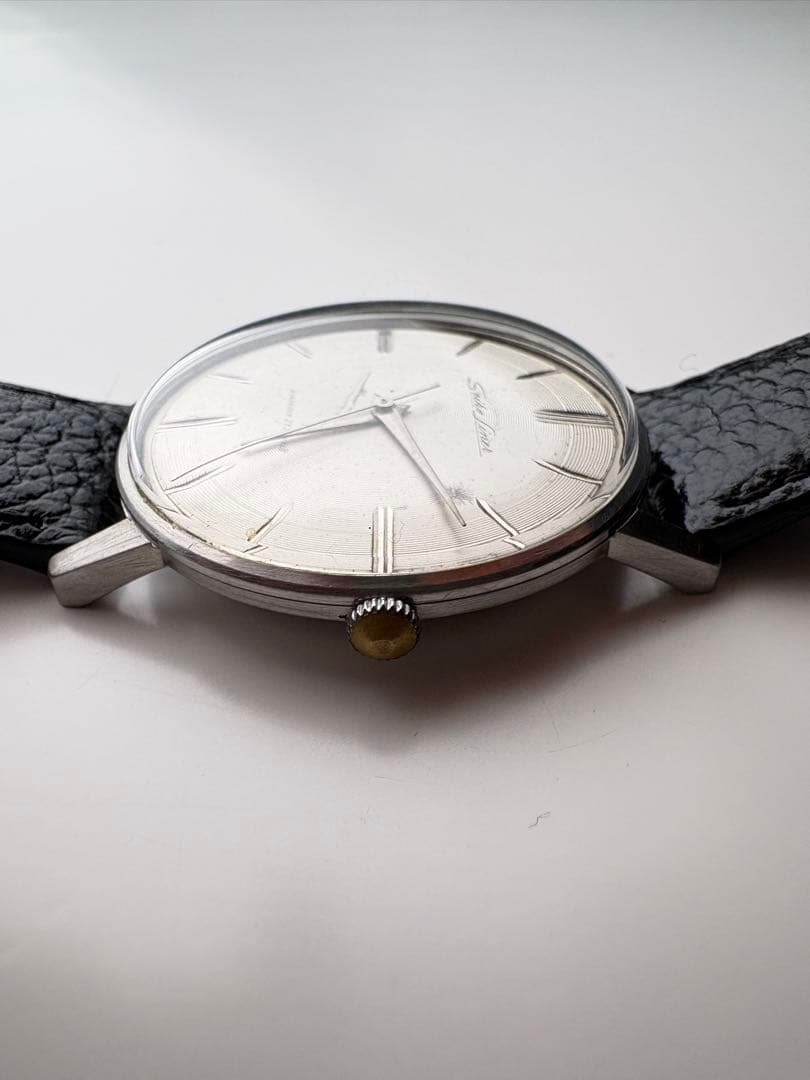 【OH済】SEIKOセイコーライナーSSダイヤショック21石メンズ腕時計手巻き