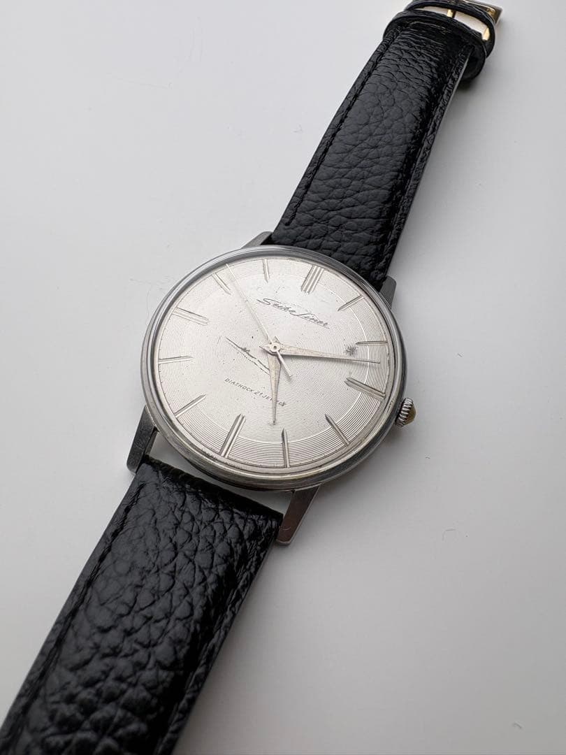 【OH済】SEIKOセイコーライナーSSダイヤショック21石メンズ腕時計手巻き