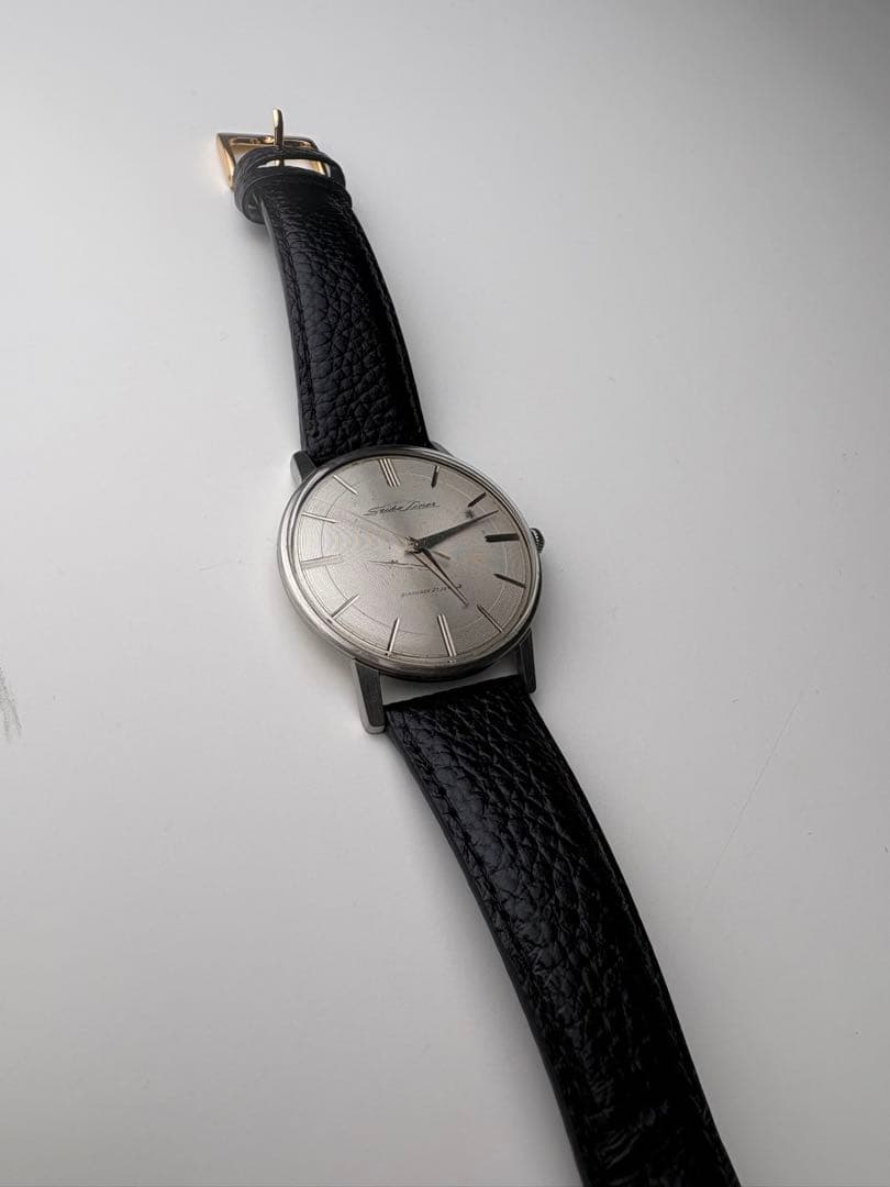 【OH済】SEIKOセイコーライナーSSダイヤショック21石メンズ腕時計手巻き