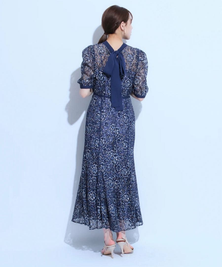 Mystrada マーメイドドレス　パーティードレス　ネイビー　38