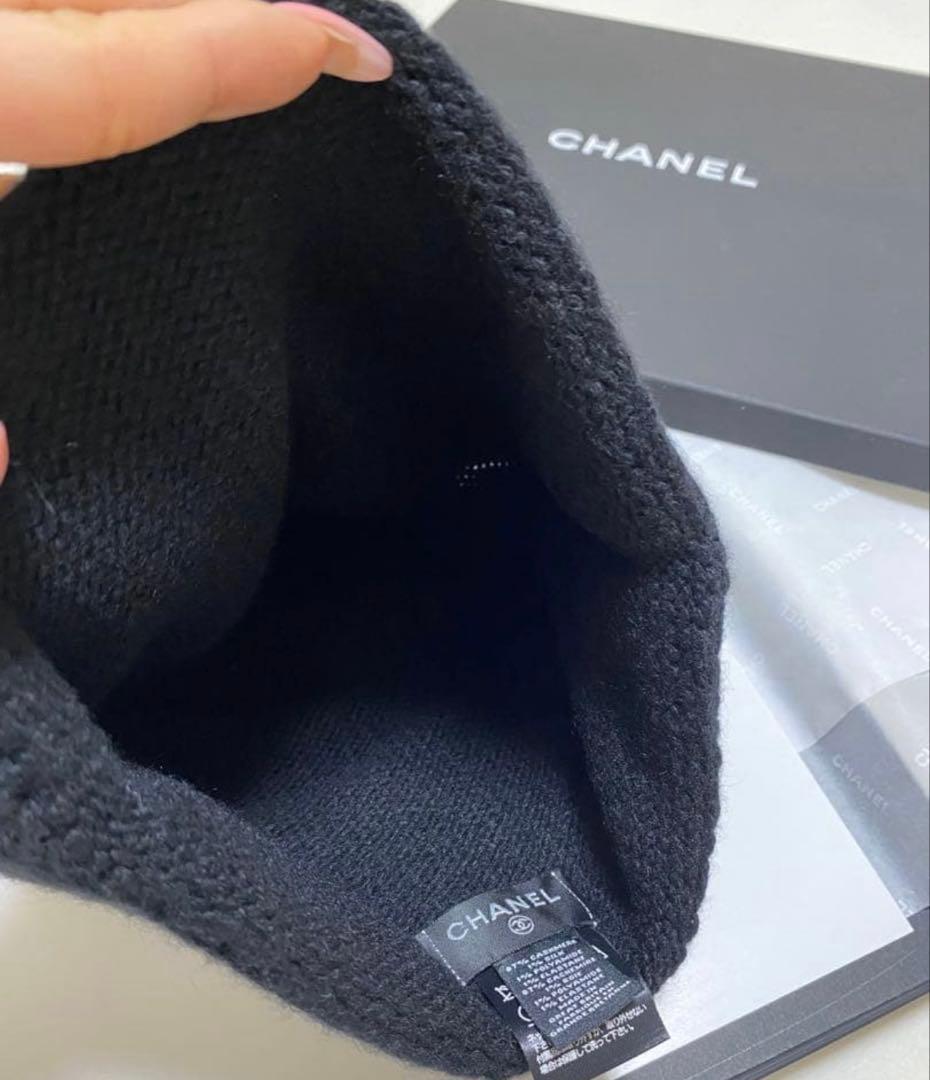 【新品未使用】CHANEL シャネル　ニット帽 ビーニーココマーク　黒