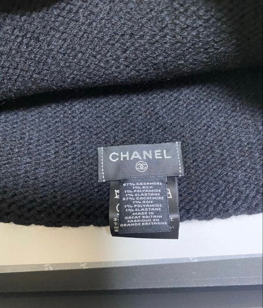 【新品未使用】CHANEL シャネル　ニット帽 ビーニーココマーク　黒