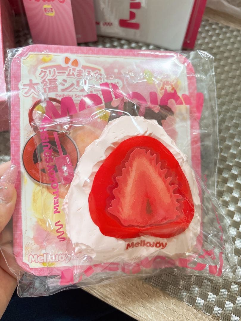 【即日発送】Mellojoy 大福シリーズ いちごキーホルダー