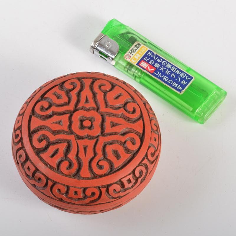 茶道具　豊月造　堆朱　香合　共箱　V　R6642