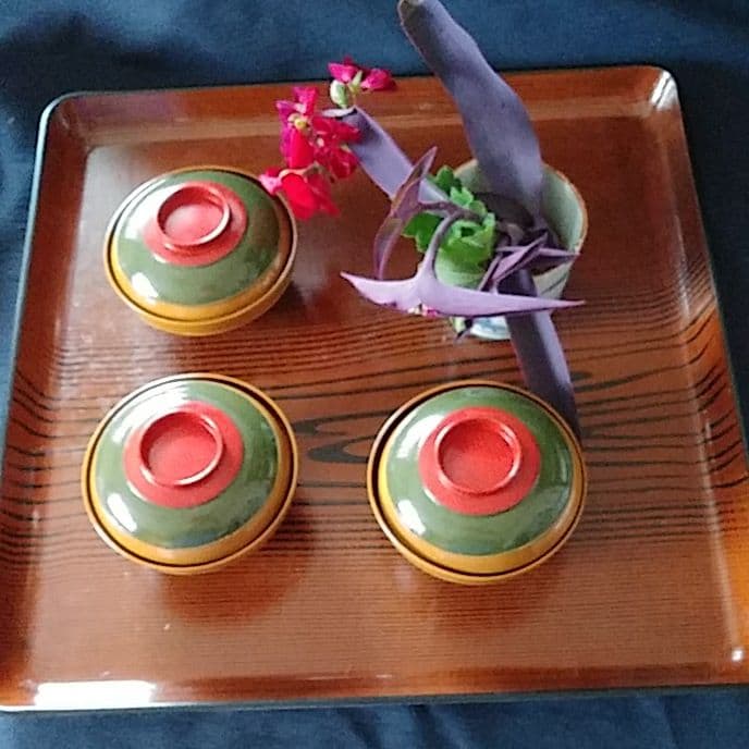 「輪島塗の復興を！」コマのような吸(す)い物椀 3客セット 骨董アンティーク