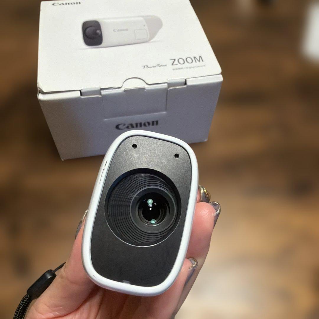 真*様 Canon コンデジPowerShot ZOOM ホワイト カード付き