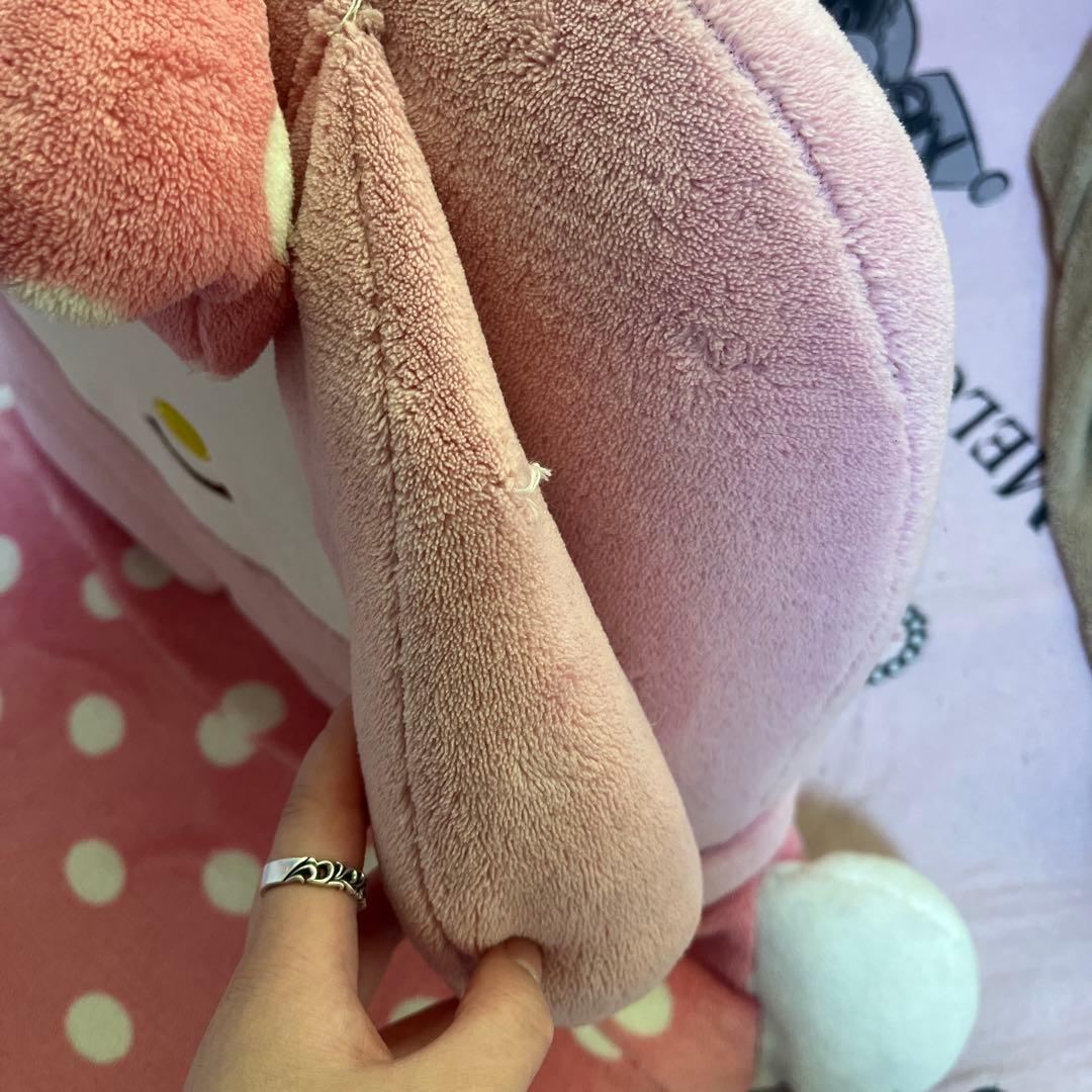 サンリオ マイメロ 座椅子 ピンク 水玉模様