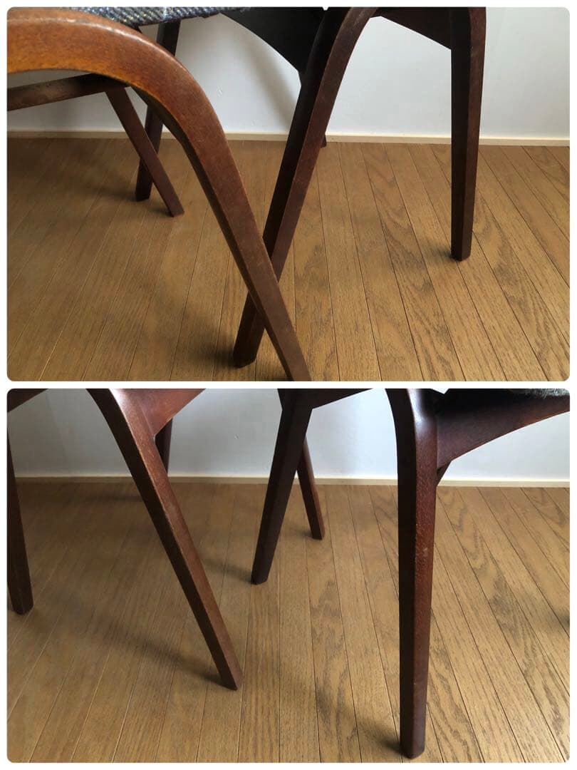 秋田木工 曲木 剣持スツール 2脚セット ヴィンテージ家具 古代色 民芸 レトロ