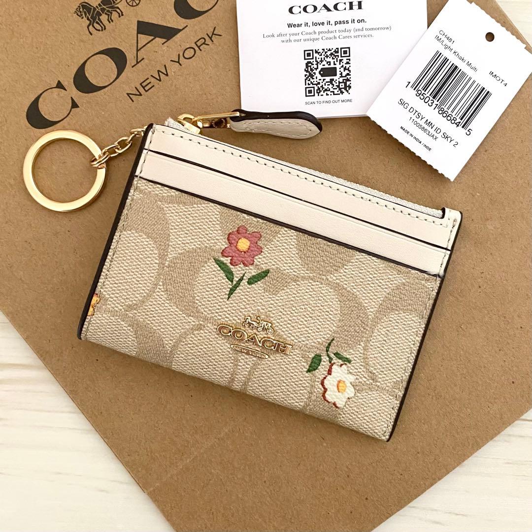 ★ 新品 COACH コーチ ケース 小銭入れ財布 花柄 ケース