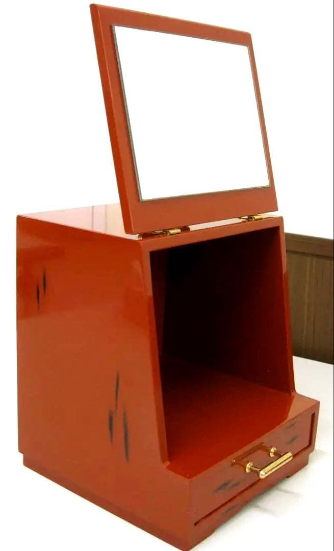 鏡台 黒江塗　根来塗　 メイクボックス　紀州漆器　昭和レトロ