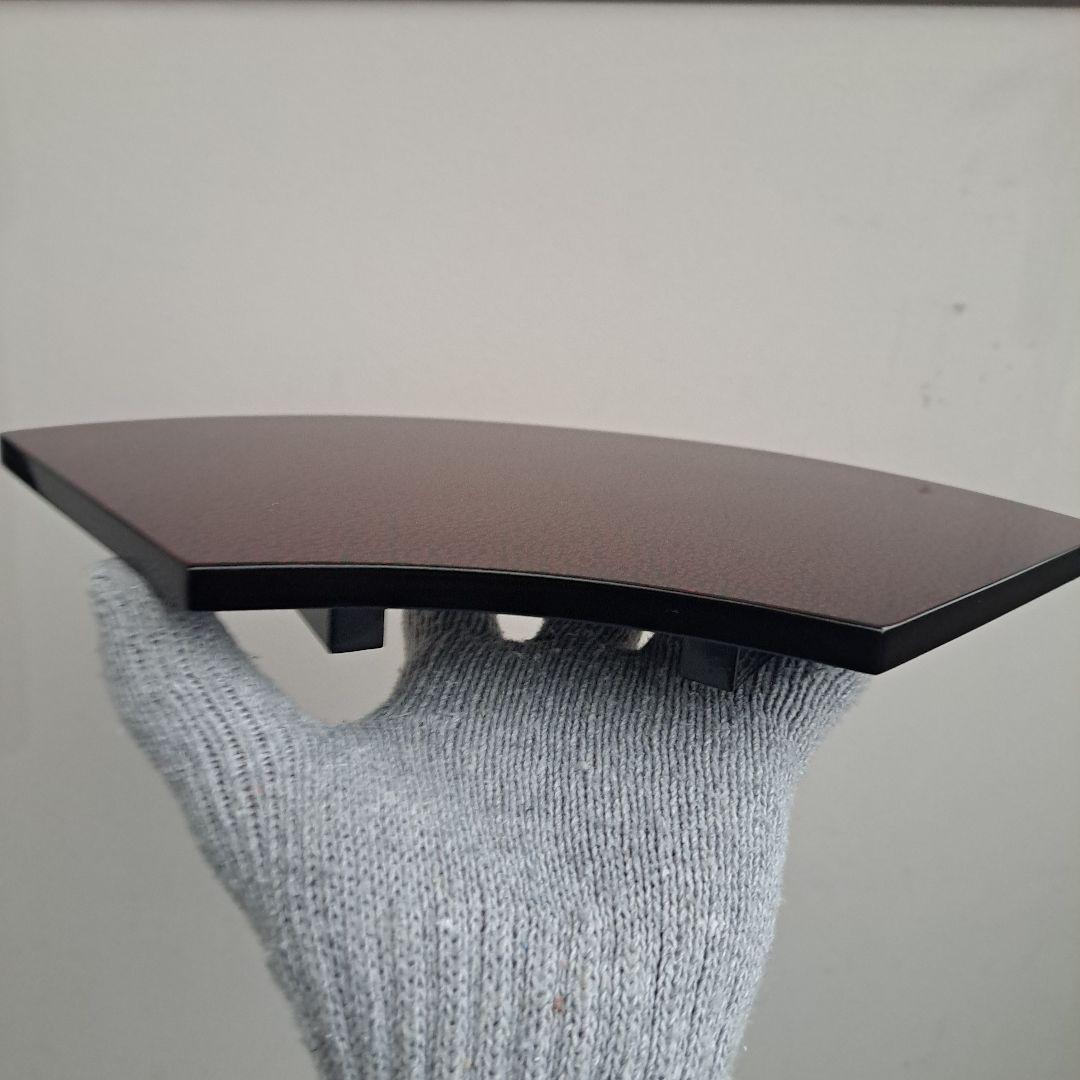 【津軽塗　尺サイズ\"扇形敷膳×5客】天然木製　末広形　天心皿　未使用/長期保管品