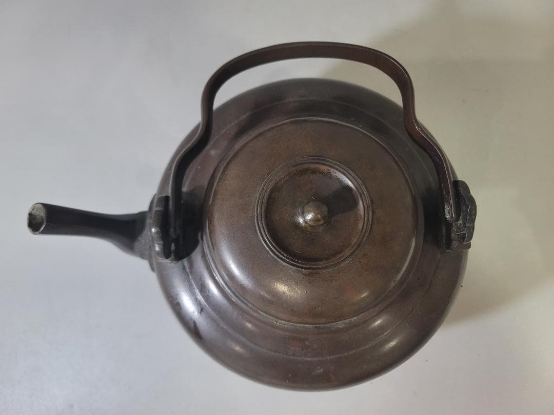 DT712 古銅 水注 瓶 時代物