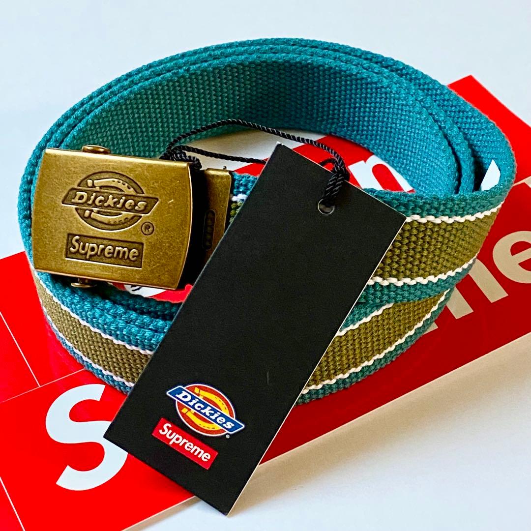 スケートボード Supreme Dickies Stripe Webbing Belt Teal