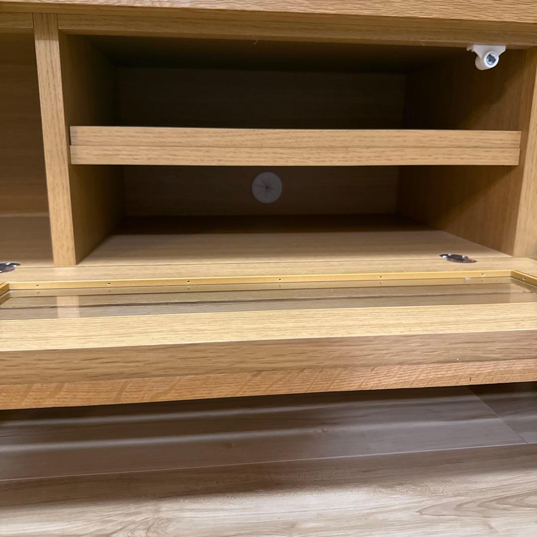 美品 テレビボード 幅180／ナチュラル・重厚感・65インチ対応