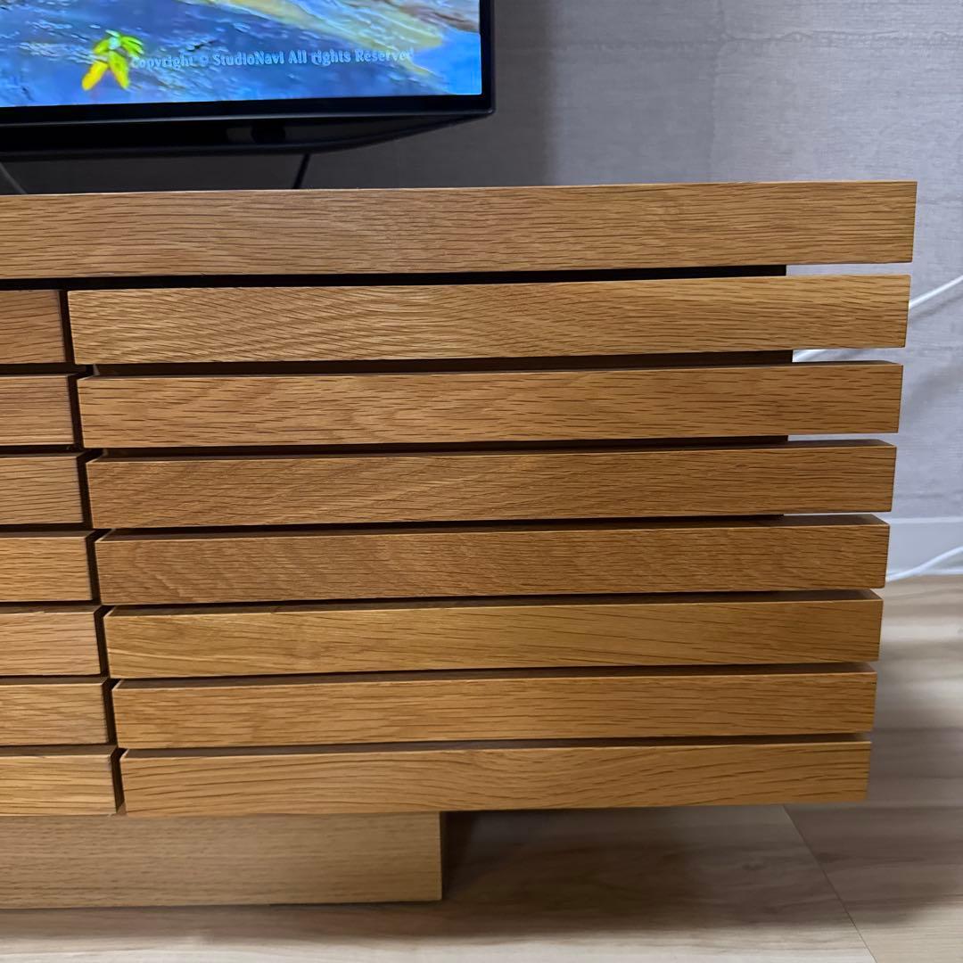 美品 テレビボード 幅180／ナチュラル・重厚感・65インチ対応