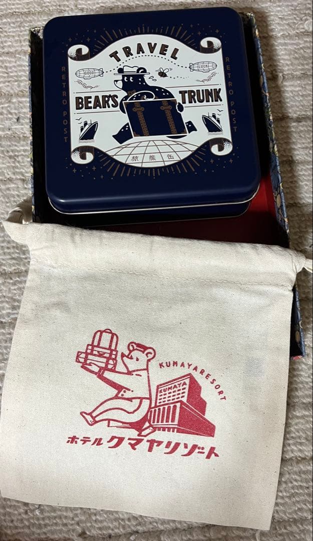 オビワン　文具女子博　旅熊缶　トラベルベアートランク