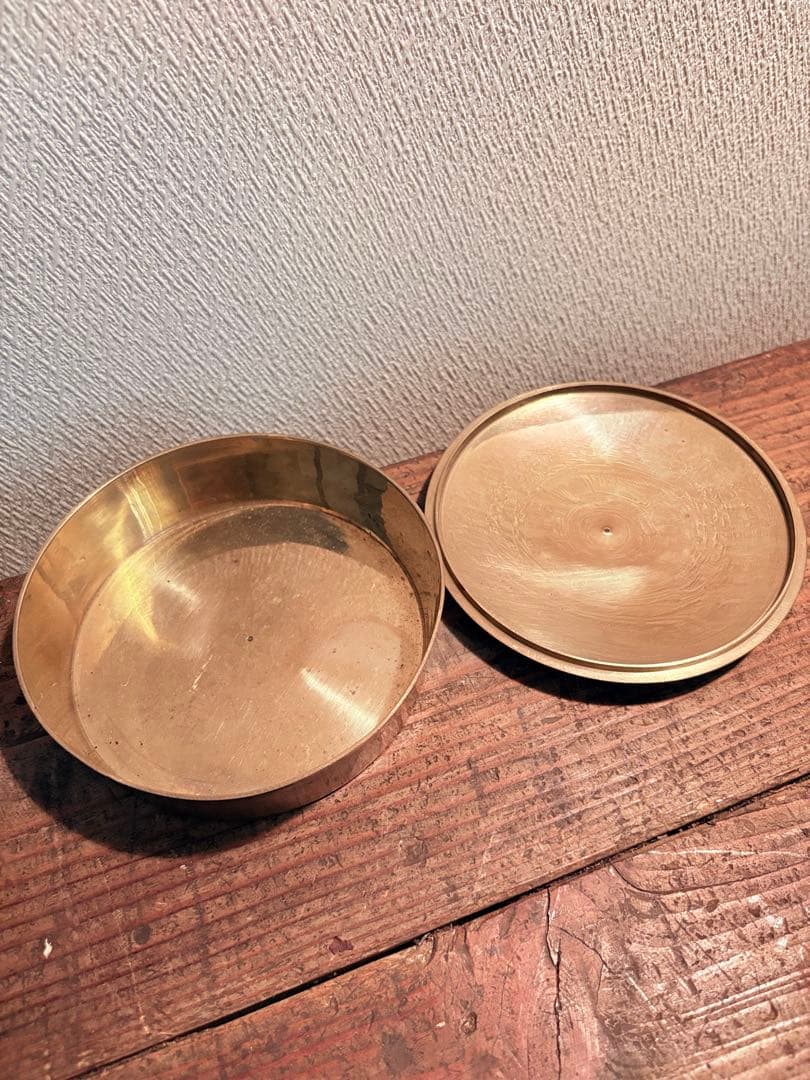 インド 真鍮製小物入れ ブラス ジュエリーボックス アンティークヴィンテージ