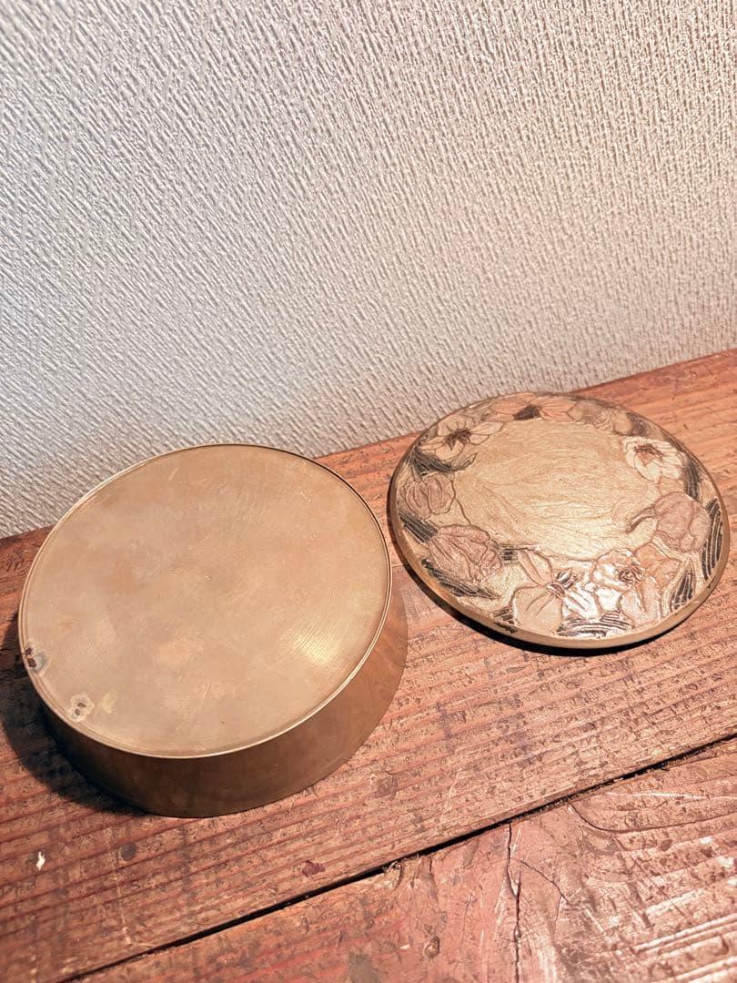 インド 真鍮製小物入れ ブラス ジュエリーボックス アンティークヴィンテージ