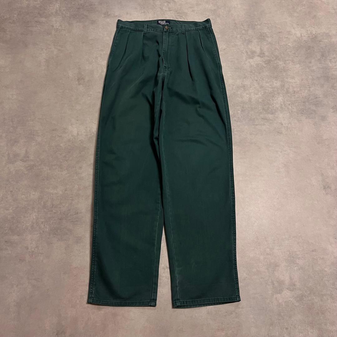 Ralph Lauren 80s USA製 ポロチノ グリーン W31 L32