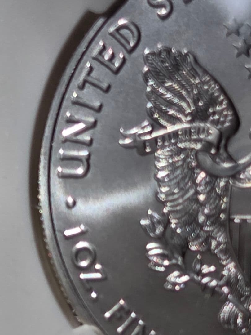 (初日及び記念ラベル)アメリカ合衆国　イーグル銀貨　2017