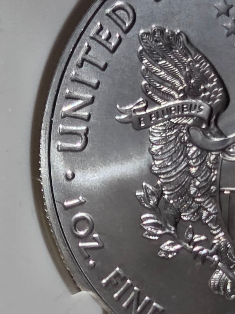 (初日及び記念ラベル)アメリカ合衆国　イーグル銀貨　2017