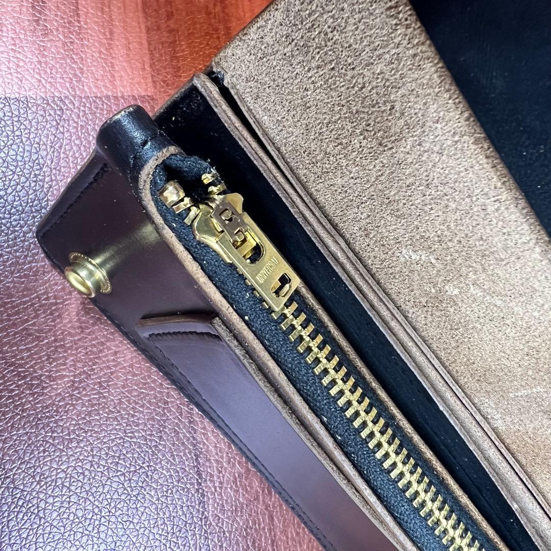 【トラッカーウォレット ロング3層】クロムエクセル ゴールド　universal