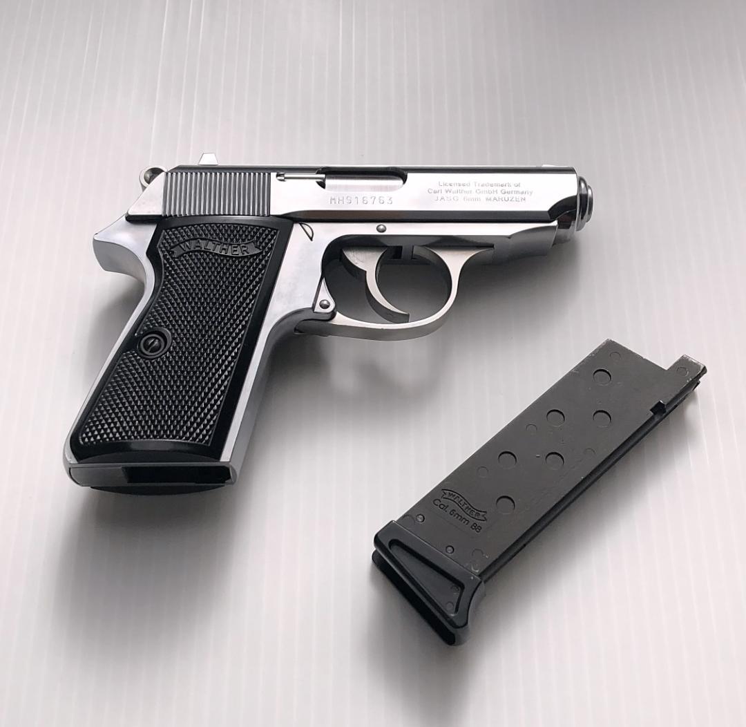 【美品】マルゼン　ワルサーPPK/sガスブローバック　ムービープロップ