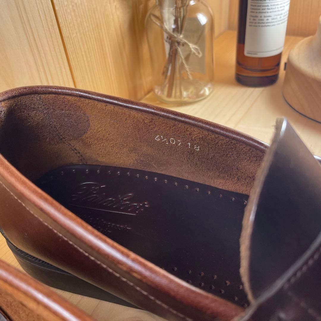 パラブーツ デッキシューズ 茶 6 1/2 ParaBoot メンズ 革靴