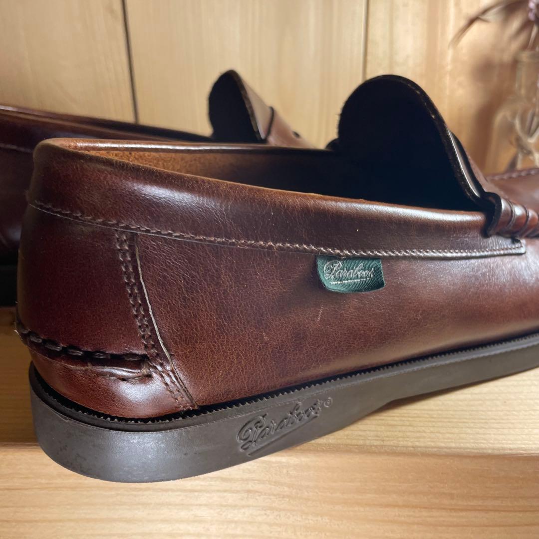 パラブーツ デッキシューズ 茶 6 1/2 ParaBoot メンズ 革靴