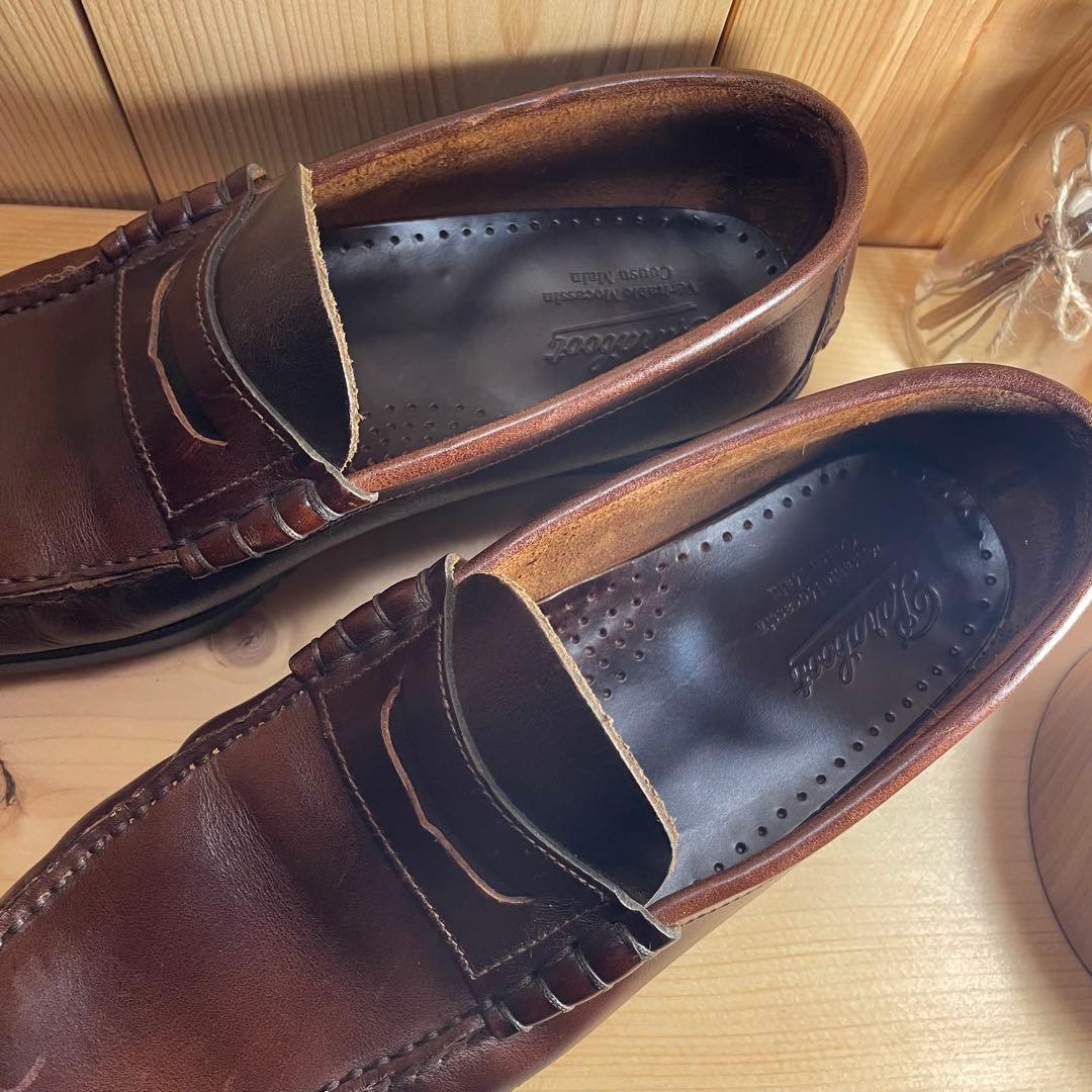 パラブーツ デッキシューズ 茶 6 1/2 ParaBoot メンズ 革靴