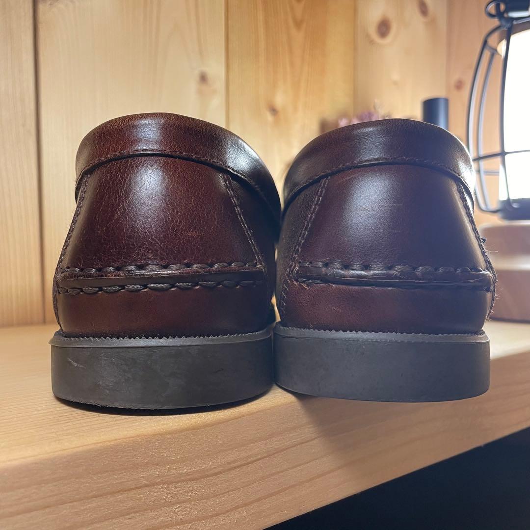パラブーツ デッキシューズ 茶 6 1/2 ParaBoot メンズ 革靴