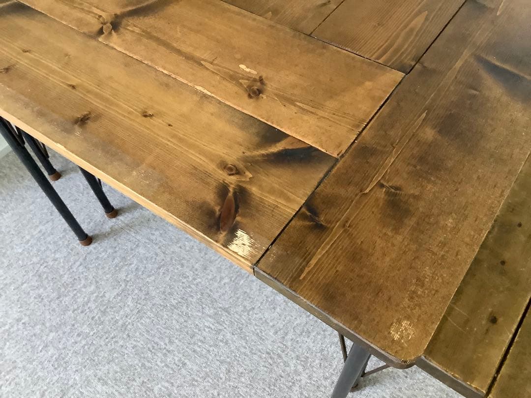 【sakurasora519さん専用】アイアン ダイニングテーブル 椅子2セット