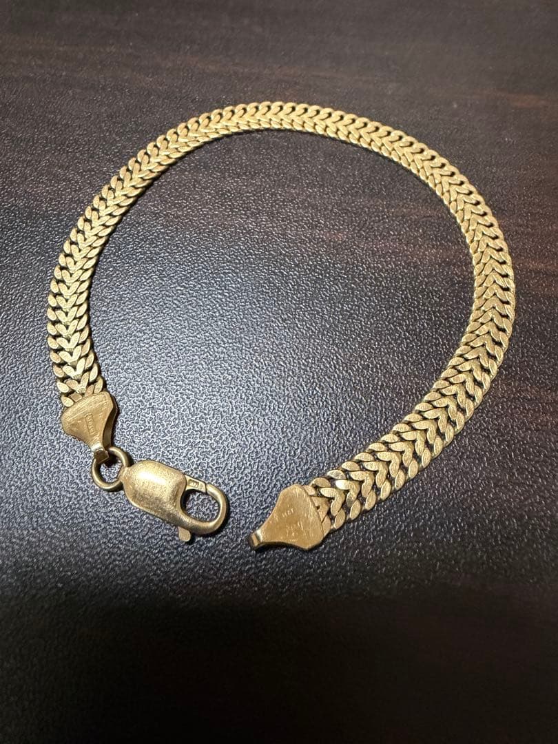 14K ゴールド チェーンブレスレット イタリア製