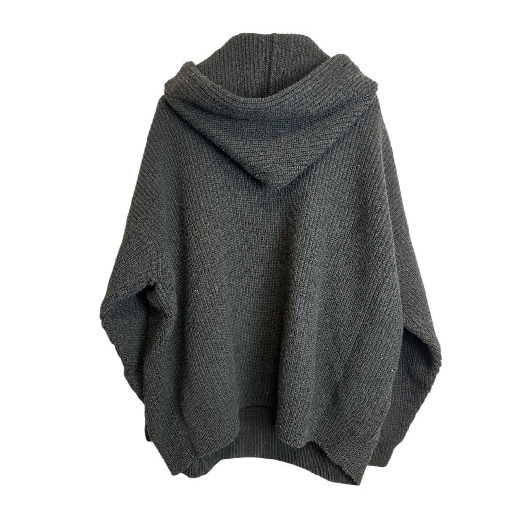 kkk 　CELINE セリーヌ ロゴ ウールニットパーカー 伊製