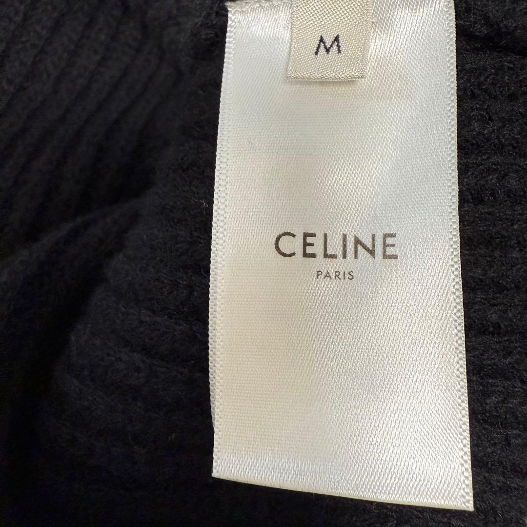 kkk 　CELINE セリーヌ ロゴ ウールニットパーカー 伊製
