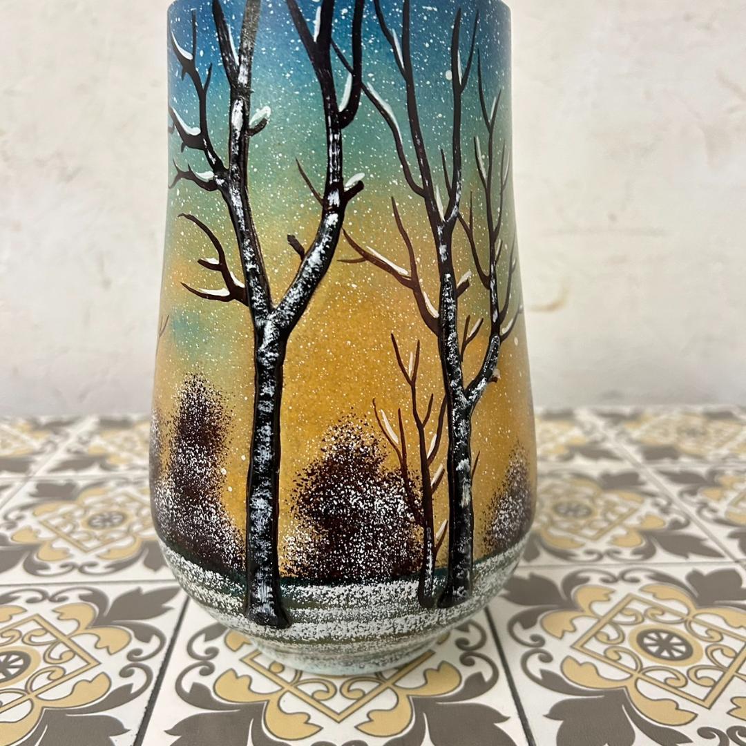 【証明書】ドームナンシー　花瓶　技法アンテルカレール　被せガラス　高さ18cm