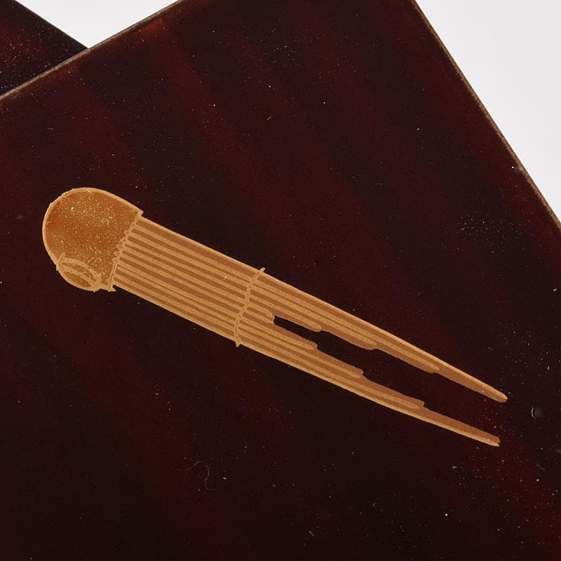 茶道具　熊谷秀穂作　惺斉好　和楽器蒔絵　歌書形香合　共箱　V　R9009