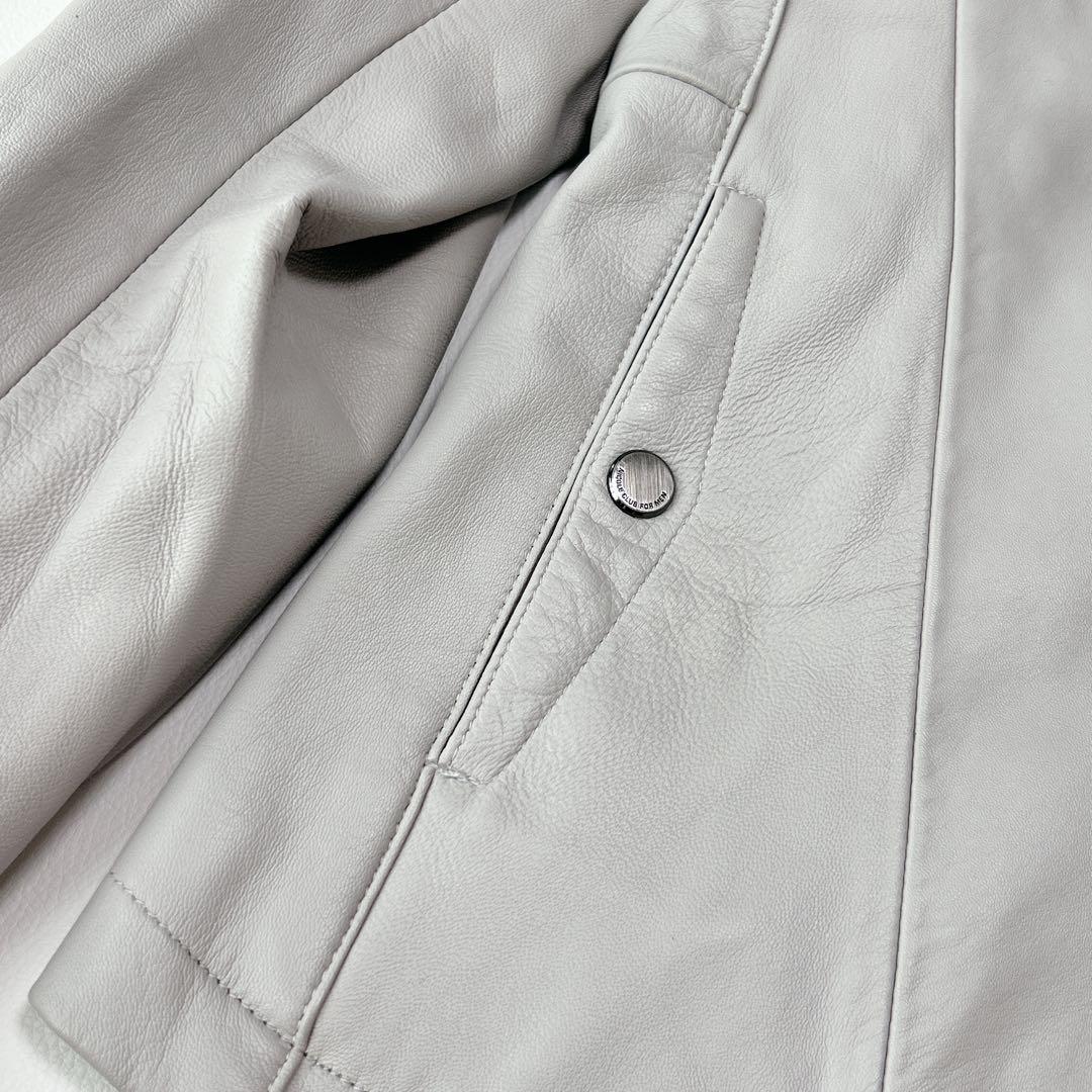 ニコルクラブフォーメン　ラムレザー シングルライダース　ブルゾン　羊革　本革