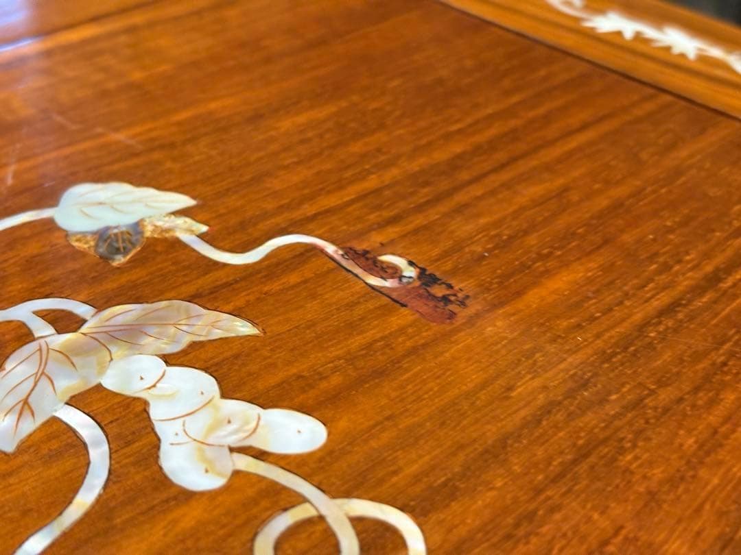 希少　唐木　5段チェスト　螺鈿細工　螺鈿家具　アンティーク 骨董　花梨　GZ