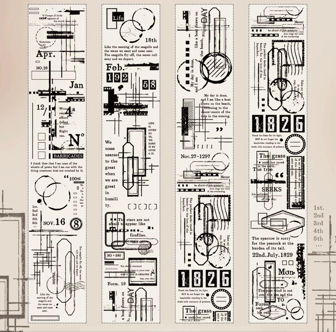 ⭐️SALE⭐️ 壹洱原创《横与竖》海外マスキングテープ　マステ 【2360】