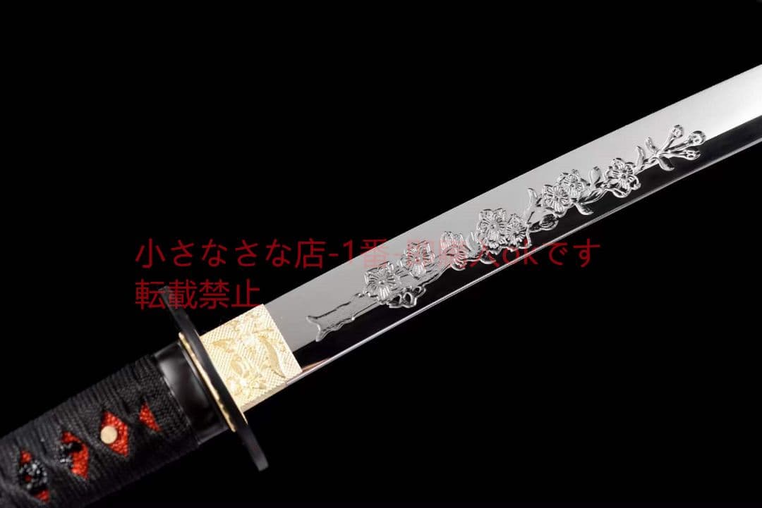 高輝度鏡面武士刀梅花賦  古兵器 武具 刀装具 日本刀 模造刀 居合刀