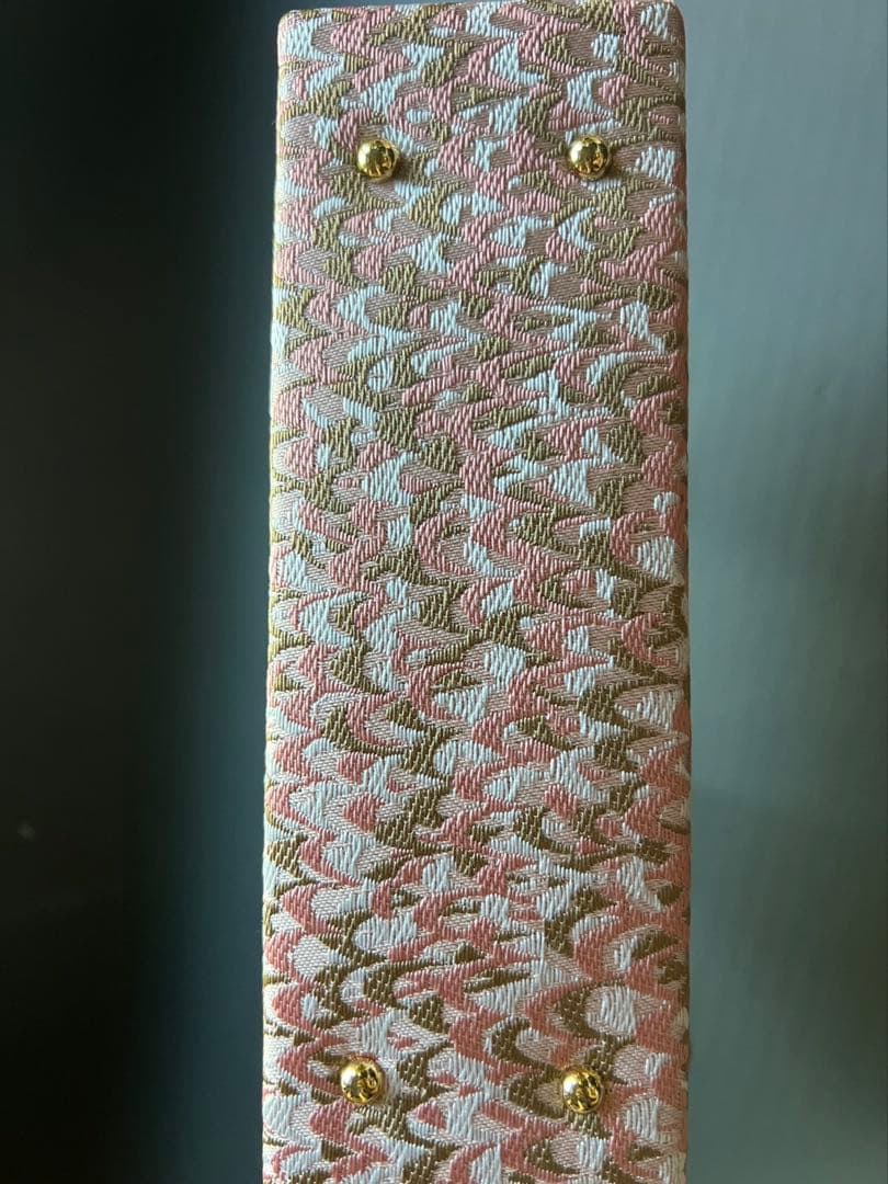 岩佐　和装用フォーマル日本製　バッグ ピンクとベージュの波模様　定価59400円