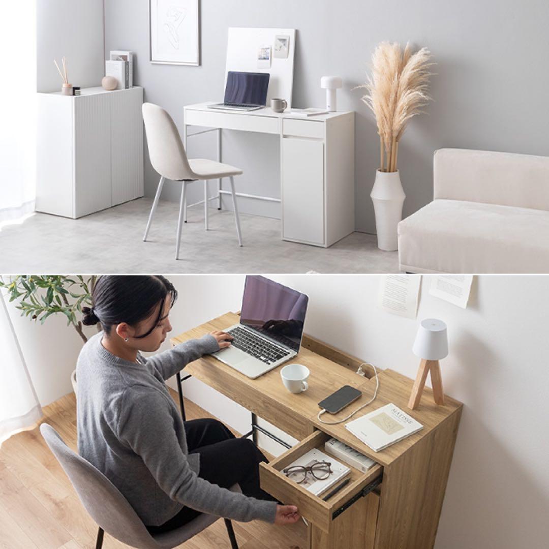 【単品】幅100cm ミラー付きドレッサー　ナチュラル