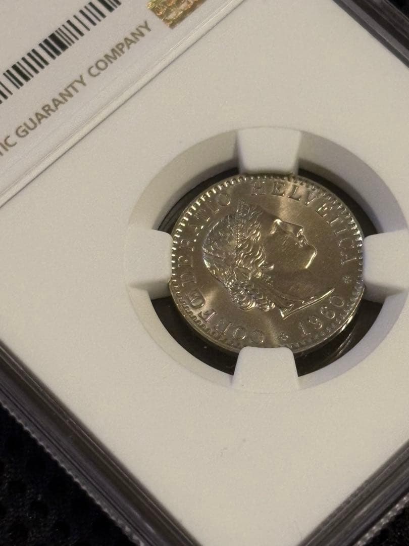 1960年B スイス 20ラッペン（NGC） MS64