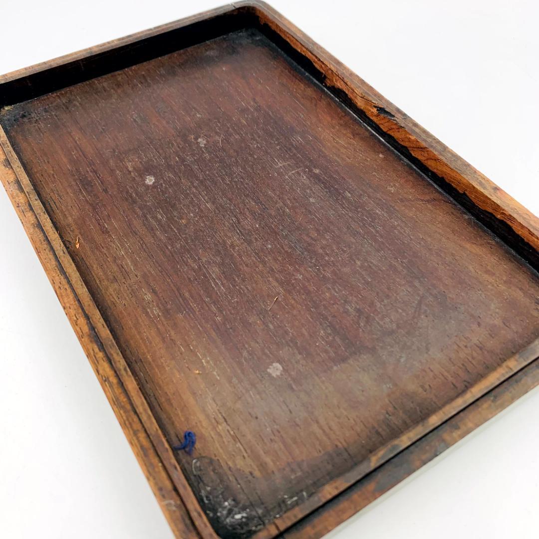 端渓硯 中国 彫刻 古硯 骨董品 木箱付き 書道