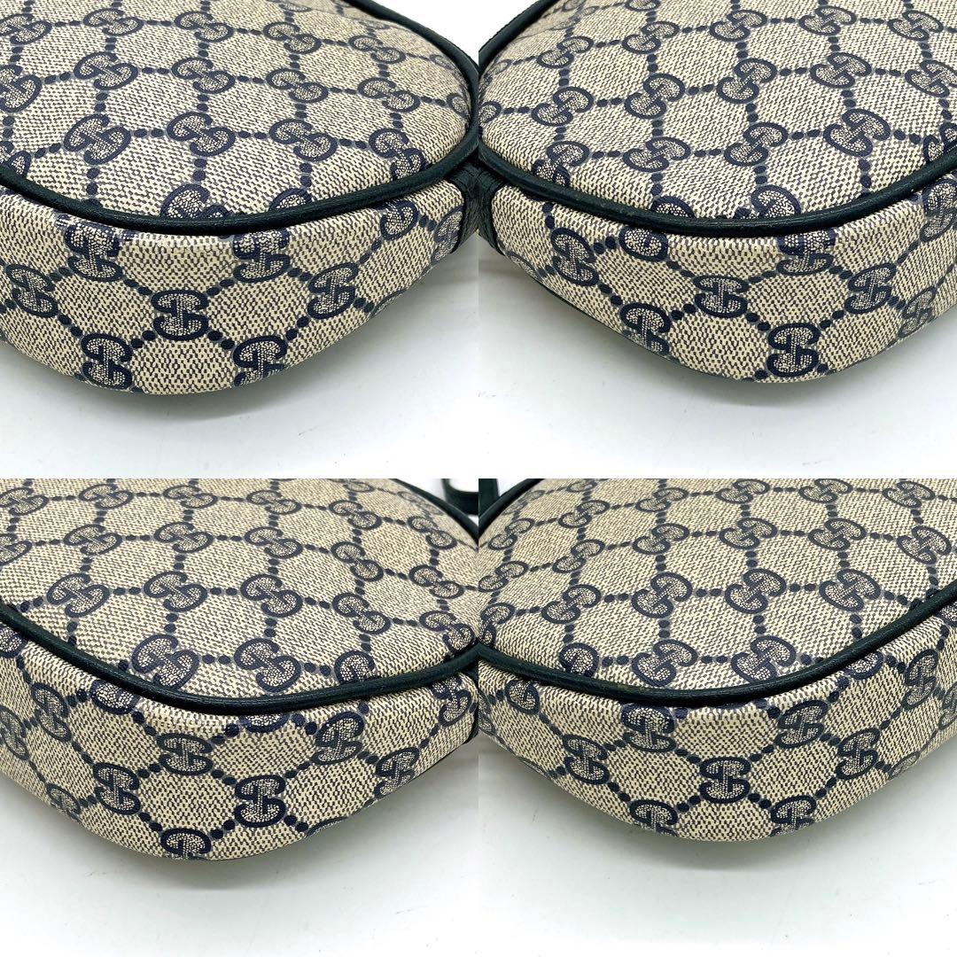 【GUCCI】ショルダーバッグ　GGスプリーム　ネイビー　ポシェット.