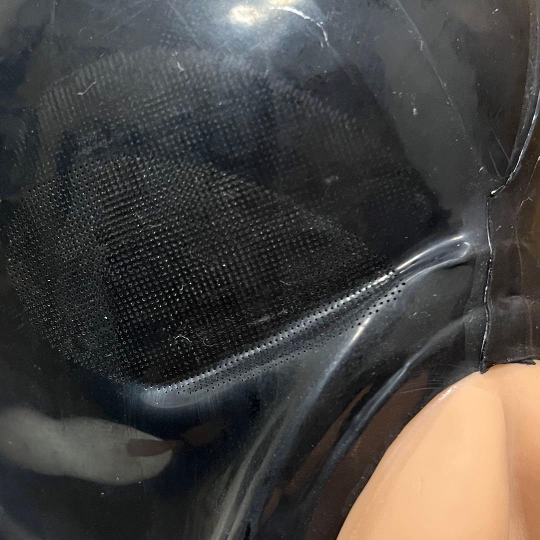 マイクロドットホール ラバーマスク 全頭マスク ブラック ラテックス