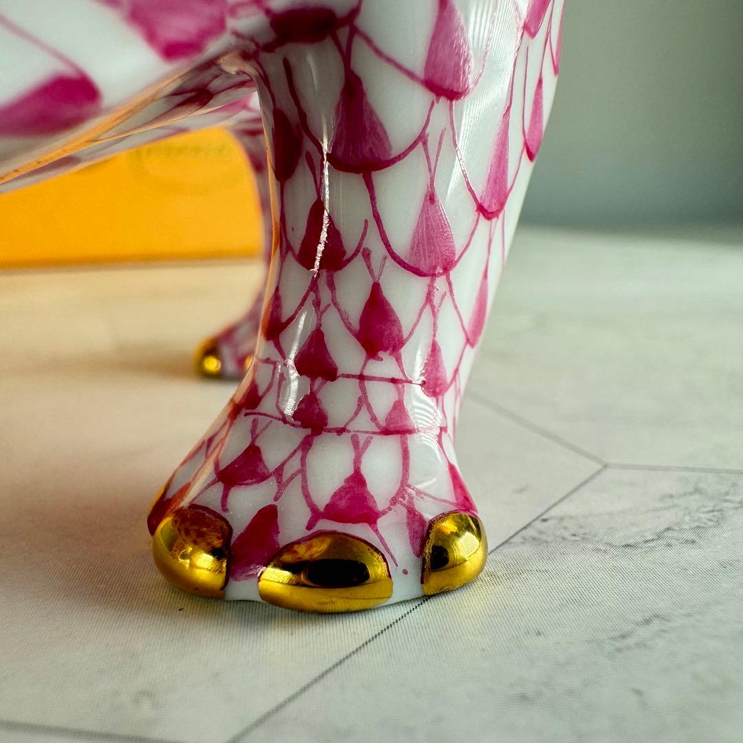 DA1292 ヘレンド　herend カバ 置物　陶器